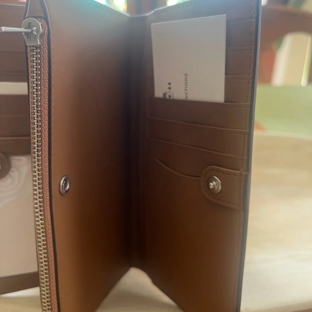 Coach Slim Wallet with Floral Print - Picture 11 of 11